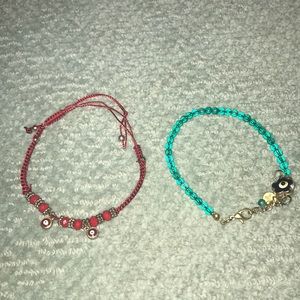Two evil eye bracelets